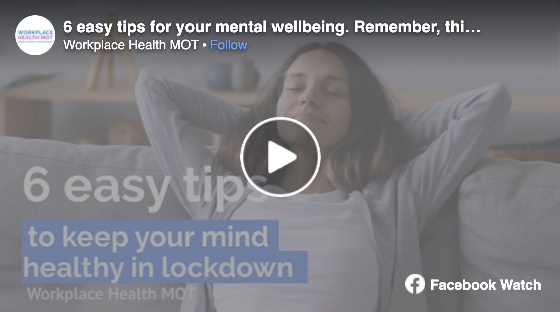 6 easy tips for your mental wellbeing - Mobile Health MOT